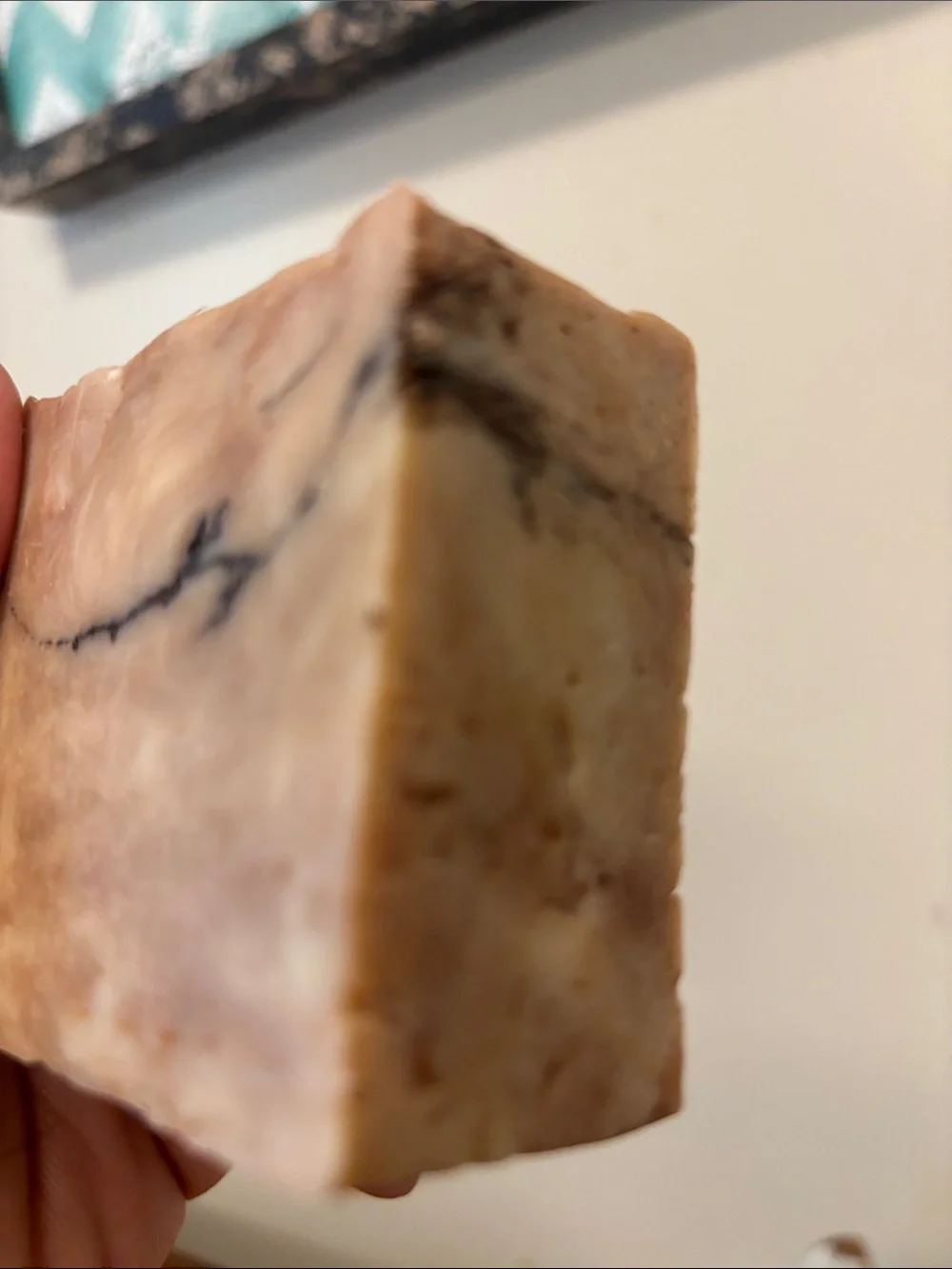 Handmade Gentle Soap Bar – Cream with Dark Swirl Hot fudge brownie with coffee
